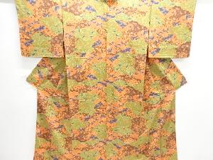 花唐草模様単衣小紋着物